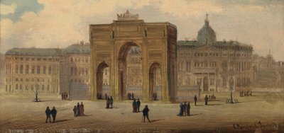 Arco di trionfo con figure da Karl Kaufmann